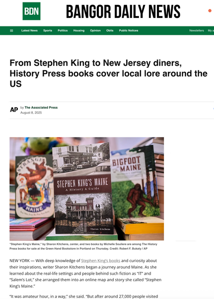 screencap image of AP article featuring book